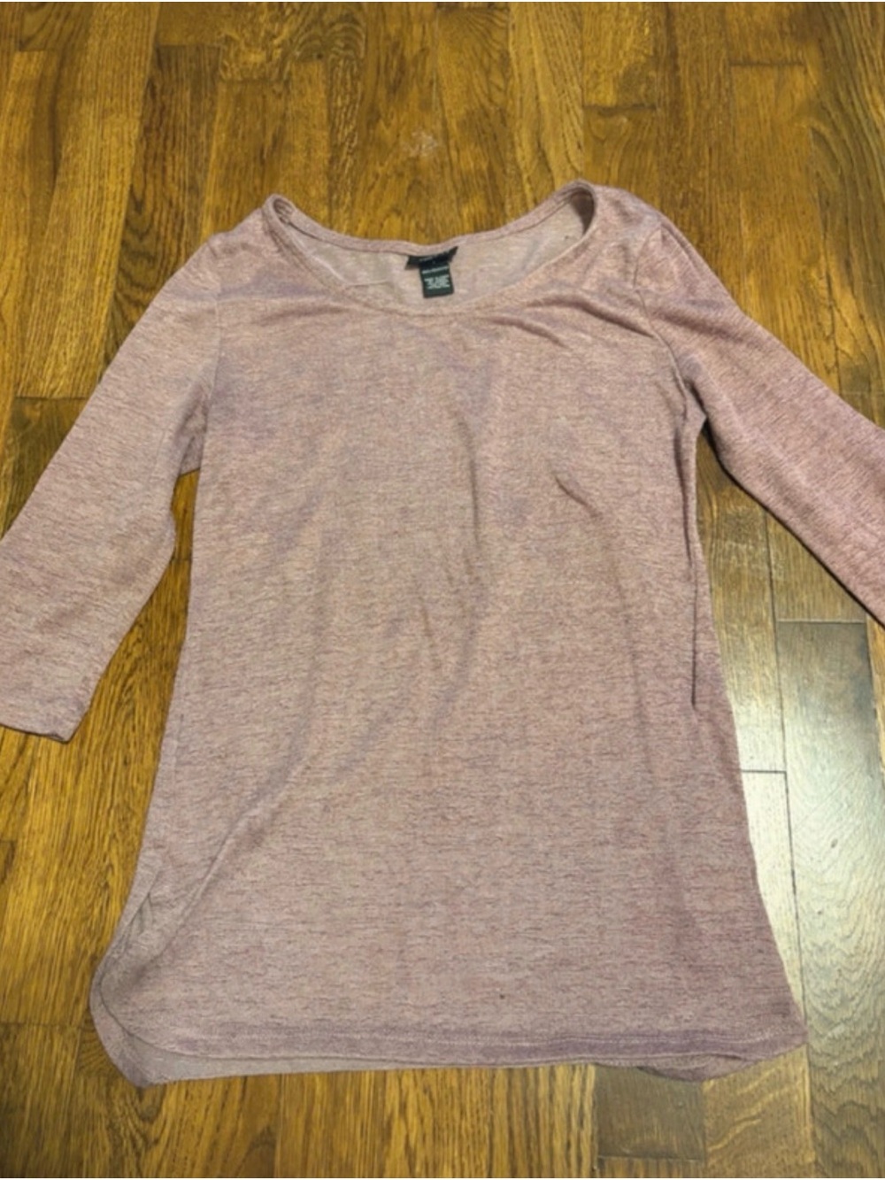 Rue21 Women's Scoop Neck 3/4 Sleeve Top - Dusty Pink Heather
